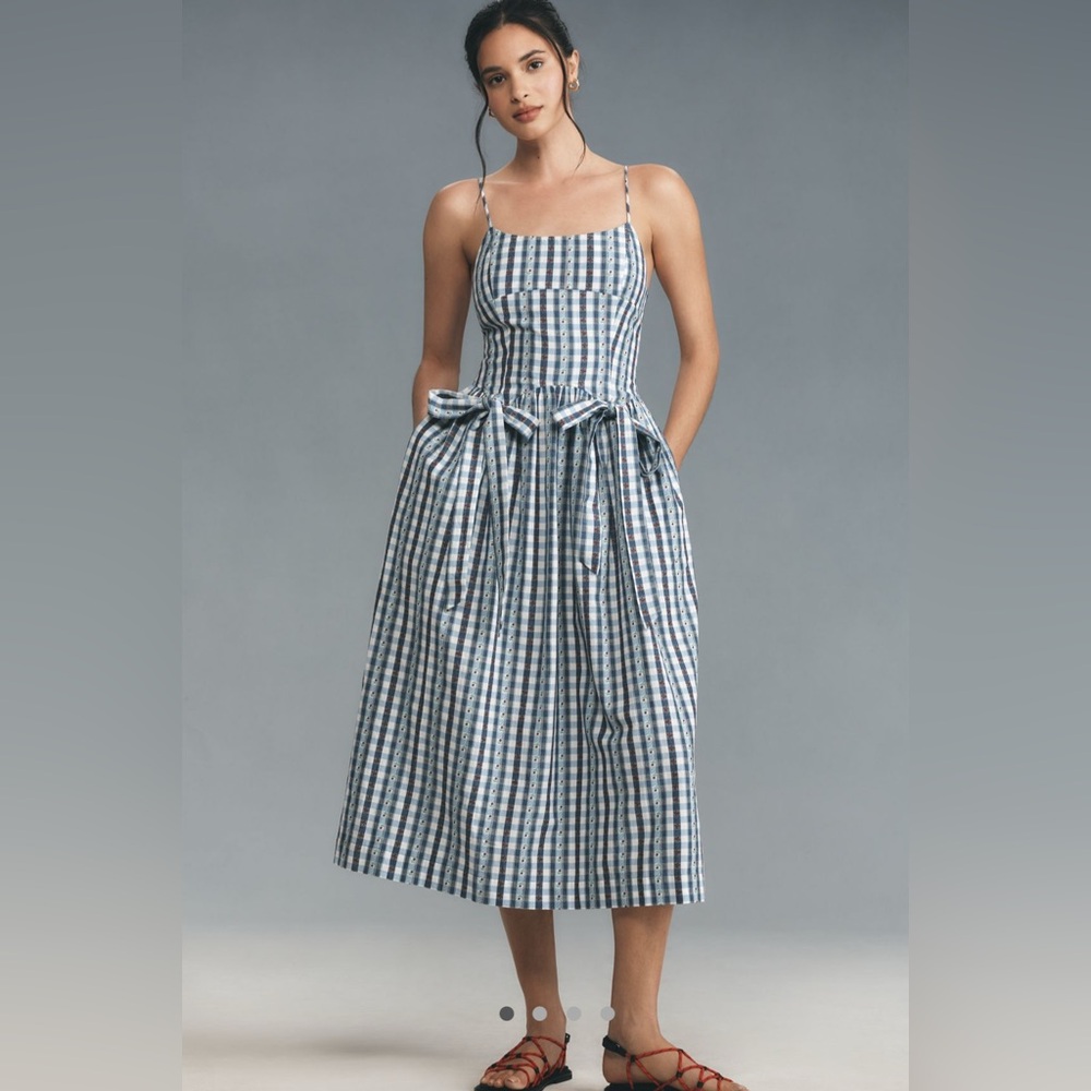 Damson Madder Penelope Apron Midi Dress from Anthropologie